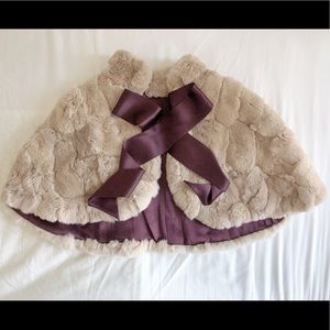 Vintage Rabbit Fur & Silk Cape